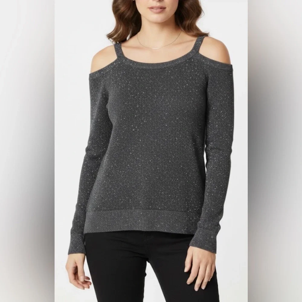 Michael Kors Off-the-Shoulder Black Sweater